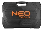 Zestaw kluczy nasadowych 1/2", 3/8" i 1/4", 300 elementów, CrV, satynowy, walizka, NEO TOOLS 10-218