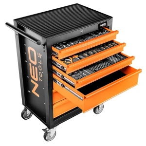 Szafka warsztatowa na kołach, 6 szuflad, 149 narzędzi, nośność 280 kg, NEO TOOLS 84-221-9