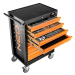 Szafka warsztatowa na kołach, 7 szuflad, 129 narzędzi, nośność 280 kg, NEO TOOLS 84-222-9