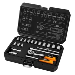 Zestaw kluczy nasadowych 1/4", 20 elementów, CrV, satynowy, walizka, NEO TOOLS 10-230