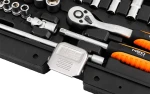 Zestaw kluczy nasadowych 1/4", 23 elementy, nasadki krótkie i długie, CrV, satynowy, NEO TOOLS 10-231