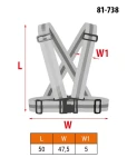 Szelki odblaskowe regulowane, czarne, uniwersalne, NEO TOOLS 81-738