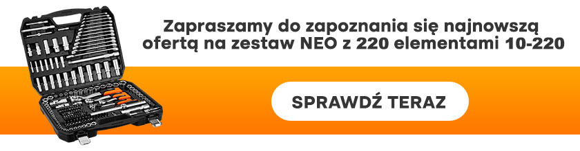 Zestaw kluczy NEO 10-220 składający się z 220 elementów