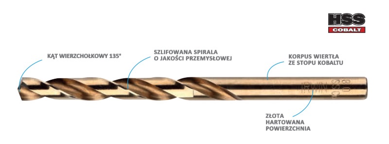 IRWIN Wiertła do metalu HSS COBALT