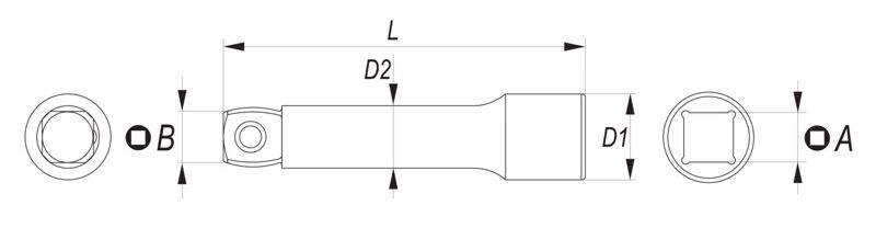 YATO - przedłużka uchylna
